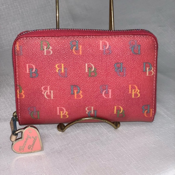 DOONEY & BOURKE Vintage D && B Handbag Wallet Set Pink Canteen Bag Rainbow Logo - Picture 6 of 17